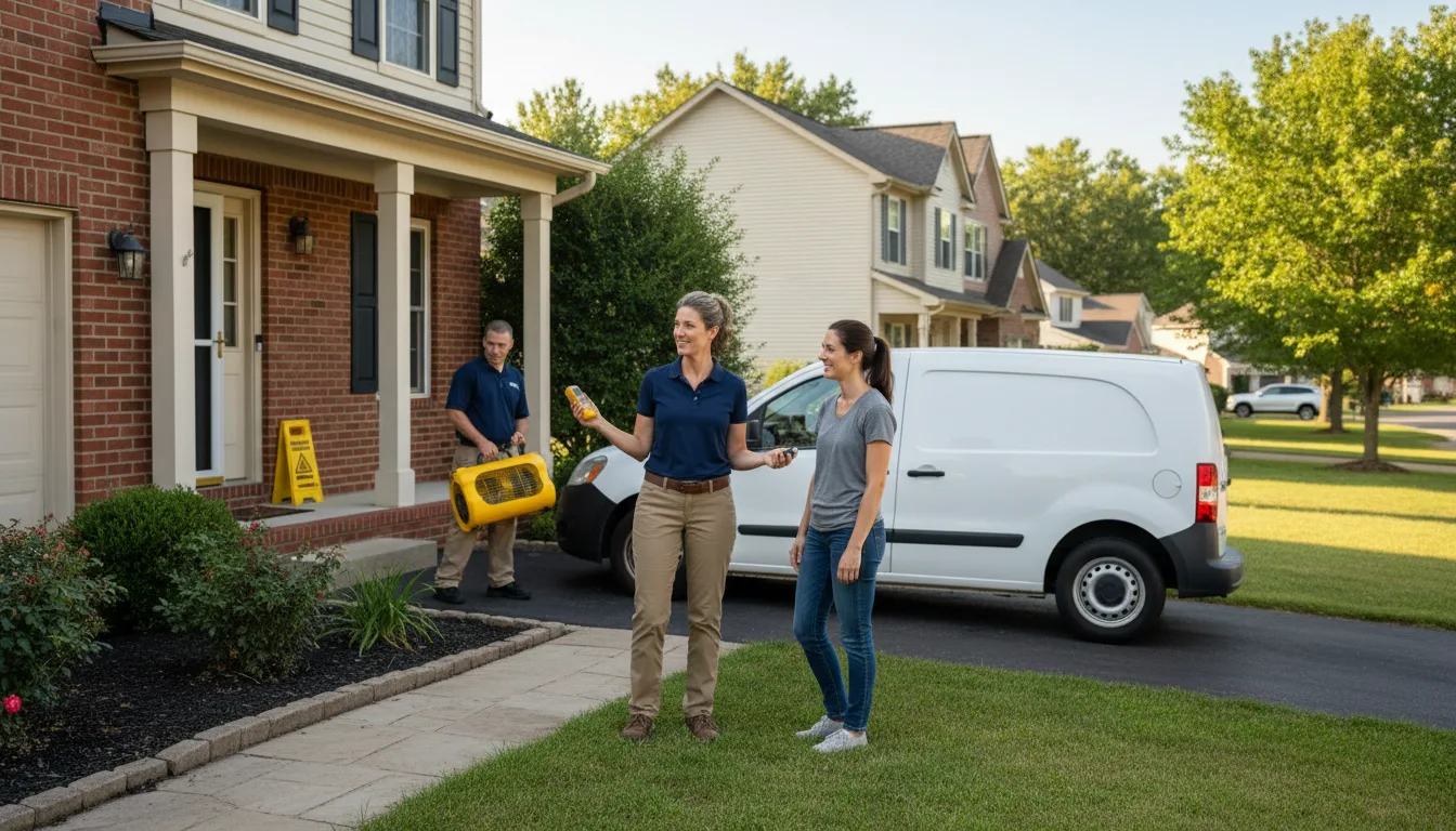 Residential water damage restoration in Verdon, NE